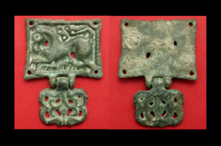 Avar, Belt Plate, Zoomorphic Griffin with Pendent, c. 6th-7th Century AD SOLD!